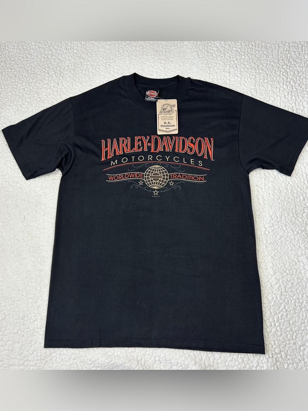 VTG Harley Davidson T-Shirt Men's L Black Milwaukee Wi Double Sided Graphic NWT